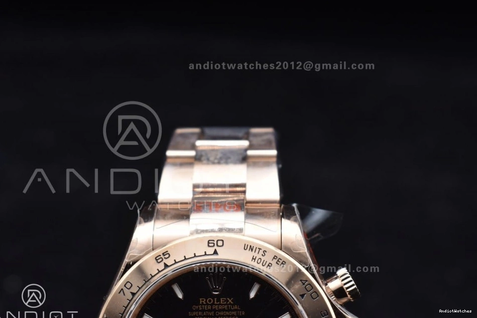 Best AllSeason Daytona RG RG QF Dial SH4130 on 1:1 V3 Bracelet 116505 Black Weight) 738 (Gain Edition 0128